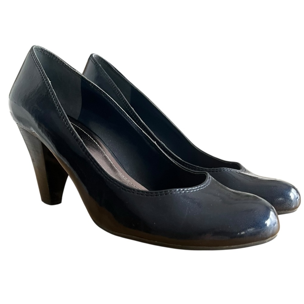 Women’s Kenneth Cole Indigo Blue Patent Leather Heels SZ 7